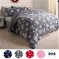 Snowflake Teddy Fleece Duvet Cover Bedding Set Winter Christmas Quilt Bed Soft