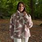 OHS Half Zip Hoodie Geometric Print Teddy Fleece Jumper Pullover Sweatshirt