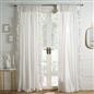 Frill Voile Net Curtains 2 Window Panels Sheer Rod Slot Top Textured Pair Set