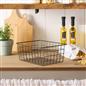 Wire Storage Basket Organiser Tidy Clothing Towel Holder Space Saving Solution