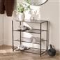OHS Manhattan Shelf Storage 4 Tier Shoe Organiser Unit Hallway Office Home