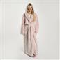 OHS Teddy Marl Fleece Soft Adults Dressing Gown Unisex Full-Length Robe