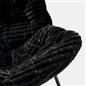 OHS Rocking Chair Ribbed or Smooth Faux Fur Upholstered Metal Frame Cushioned