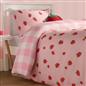 Strawberry Duvet Cover Quilt Set Pillowcase Bed Reversible Check Gingham Bedding