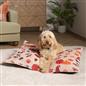 OHS Print Pet Bed Fleece Paw Checks Leopard Stripes Xmas Calming Cushion Dog Cat