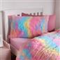 Tie Dye Duvet Cover Quilt Pillowcase Fluffy Fleece Warm Plush Soft Bedding Set