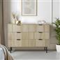 OHS Ribbed Drawer Unit Bedside Table 3/4/5/6 Draw Cabinet Nightstand Sideboard