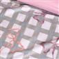 OHS Bow Gingham Throw Soft Blanket Polar Fleece Lightweight Bedspread