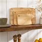 OHS Bamboo Cutting Board Set of 3 Natural Chopping Serving Platter Non-Slip