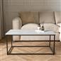 OHS Coffee Table Marble Bedside End Living Room Modern Metal Frame Home Decor
