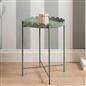 OHS Scallop Edge Side Table Coffee Tables with Metal Frame