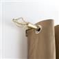 OHS 120-200cm Curtain Pole Extendable Metal 28mm Ball Trumpet Twist Finnials