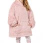 Hoodie Blanket Fluffy Long Fibre Sherpa Fleece Kids Oversized Sweatshirt Throw
