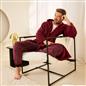 OHS Cable Knit Dressing Gown Flannel Fleece Winter Loungewear Hooded Bathrobe