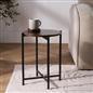 OHS Round Side Table Coffee End Tables with Metal Frame Decorative Nightstand