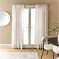 OHS Linen Look Voile Net Curtains 2 Panels Rod Slot Top Pair Home Set 55x87
