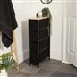 Narrow 4 Drawer Storage Cabinet Bedside Table Unit Clothes Home Fabric Organiser