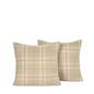 OHS Woven Check Cushion Covers 2 Pack Cases Luxury Home Decor