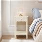 OHS Scallop Bedside Wood Nightstand 1 Drawer Storage Unit End Table Home Decor