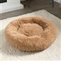 OHS Pet Bed Calming Fluffy Plush Fleece Dog Anti Anxiety Round Donut Washable
