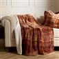 OHS Tartan Throw Sherpa Fleece Plush Flannel Blanket Warm Xmas Soft Bedspread