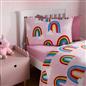 OHS Rainbow Duvet Cover Set Warm Teddy Fleece Supersoft Thermal Bedding