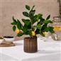 OHS Artificial Tree Plant Foliage in Basket Pot Palm Olive Leaves Tabletop Decor