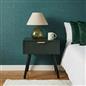 OHS Ribbed Bedside Nightstand 1 Drawer Storage Unit Wooden End Table