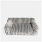 OHS Ribbed Pet Bed Sofa Soft Fleece Dog Cat Washable Anti Anxiety Cushion Mat