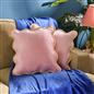 OHS Scallop Edge Cushion Covers Matte Velvet Square Pillowcases Filled Multipack