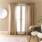 OHS Linen Look Voile Net Curtains 2 Panels Rod Slot Top Pair Home Set 55x87