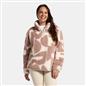 OHS Half Zip Hoodie Geometric Print Teddy Fleece Jumper Pullover Sweatshirt