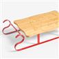 OHS Sleigh Serving Platter Bamboo Festive Xmas Cutting Board with Metal Frame