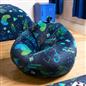 OHS Kids Playing Bean Bag Chair Filled Printed Gaming Beanbags