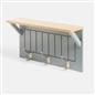 OHS Coat Rack Wall Mounted Shelf Engineered Wood Floating Display Unit