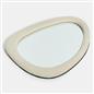 OHS Wall Mirror Matte Velvet Irregular Home Decor Vanity Living Room Bedroom