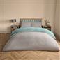 OHS Reversible Teddy Fleece Duvet Cover with Pillowcase Bedding Set Grey