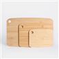 OHS Bamboo Cutting Board Set of 3 Natural Chopping Serving Platter Non-Slip