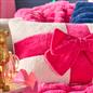 OHS Bow Wrapped Cushion Boucle Gift Decorative Novelty Filled Scatter Pillow