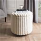 OHS Storage Box Lid Ottoman Folding Ribbed Fleece Footstool Tub Seat