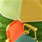 OHS Kids Camping Chair Parasol Set Colour Block Outdoor Garden Folding Seat