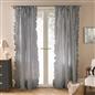 OHS Stripe Frill Voile Net Curtains 2 Window Panels Sheer Rod Slot Top Pair Set