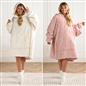 Oversized Hoodie Blanket Giant Fleece Supersoft Braided Jumper Wearable Throw