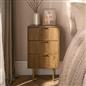 OHS Ribbed Drawer Unit Bedside Table 3/4/5/6 Draw Cabinet Nightstand Sideboard