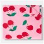 OHS Cherry Print Throw Soft Blanket Polar Fleece Lightweight Bedspread