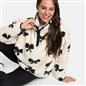 OHS Bows Half Zip Hoodie Teddy Fleece Winter Thermal Jumper Pullover Sweatshirt