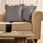 OHS Stripe Frill Cushion Covers Microfibre Square Pillowcases Home Decor