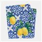 OHS Lemon Print Throw Soft Polar Fleece Lightweight Blanket - 120 x 150cm