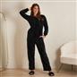 OHS Jumpsuit Teddy Fleece Long Elasticated Waist 1Onesie Warm Soft PJ Loungewear