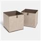 OHS Multi Pack of Matte Velvet Storage Boxes Stylish Foldable Set Square Cube